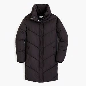 J Crew x Universal Standard Chevron Puffer Coat